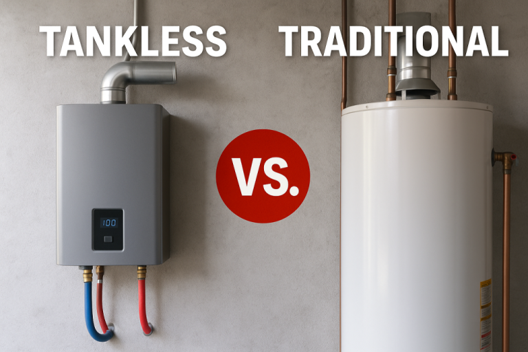 Tankless Water Heaters vs. Traditional Tank Water Heaters